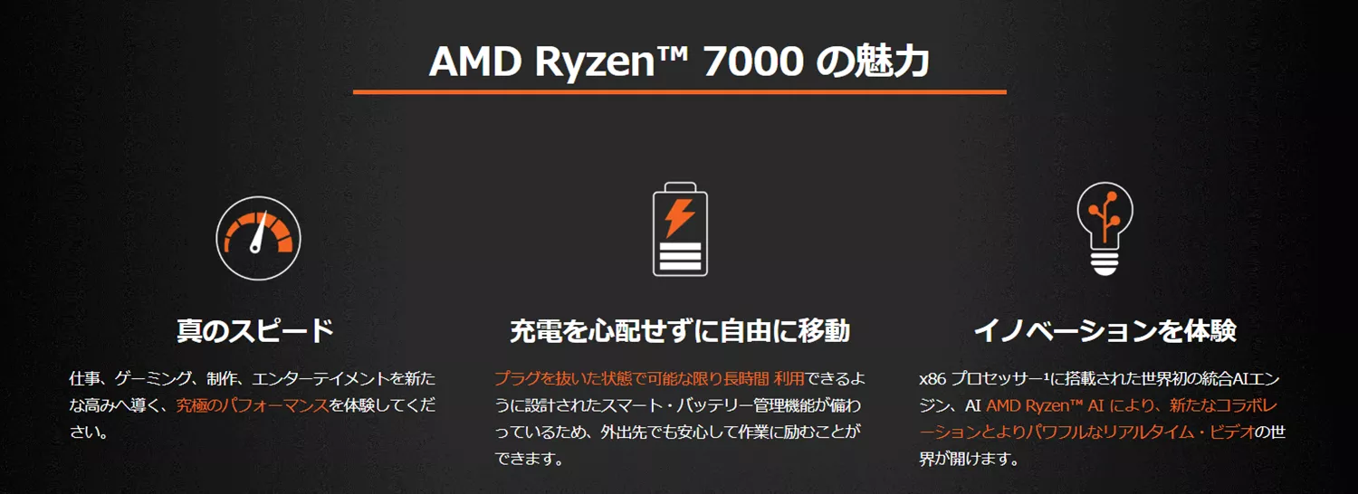 AMD】【ご紹介】AMD Ryzen™ 7000 / AI機能搭載のAMD Ryzen™ 8040