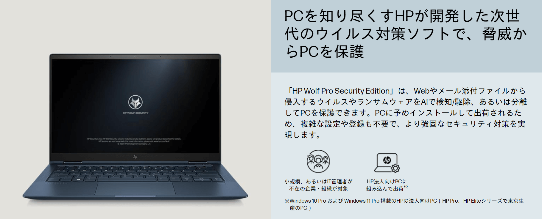 HP WOLF SECURITY x インテルvPro x Win 11でPCセキュリティを