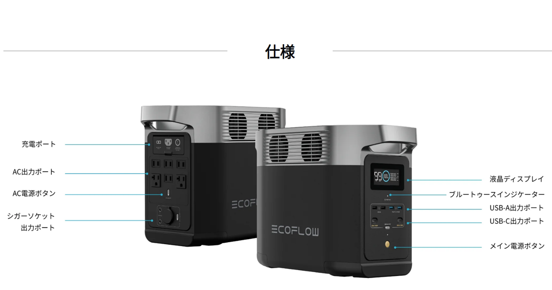 新品！EcoFlow DELTA 2 ポータブル電源 ポータブル電源 ecoflow DELTA 2 1024Wh – PASOBO パーソナル