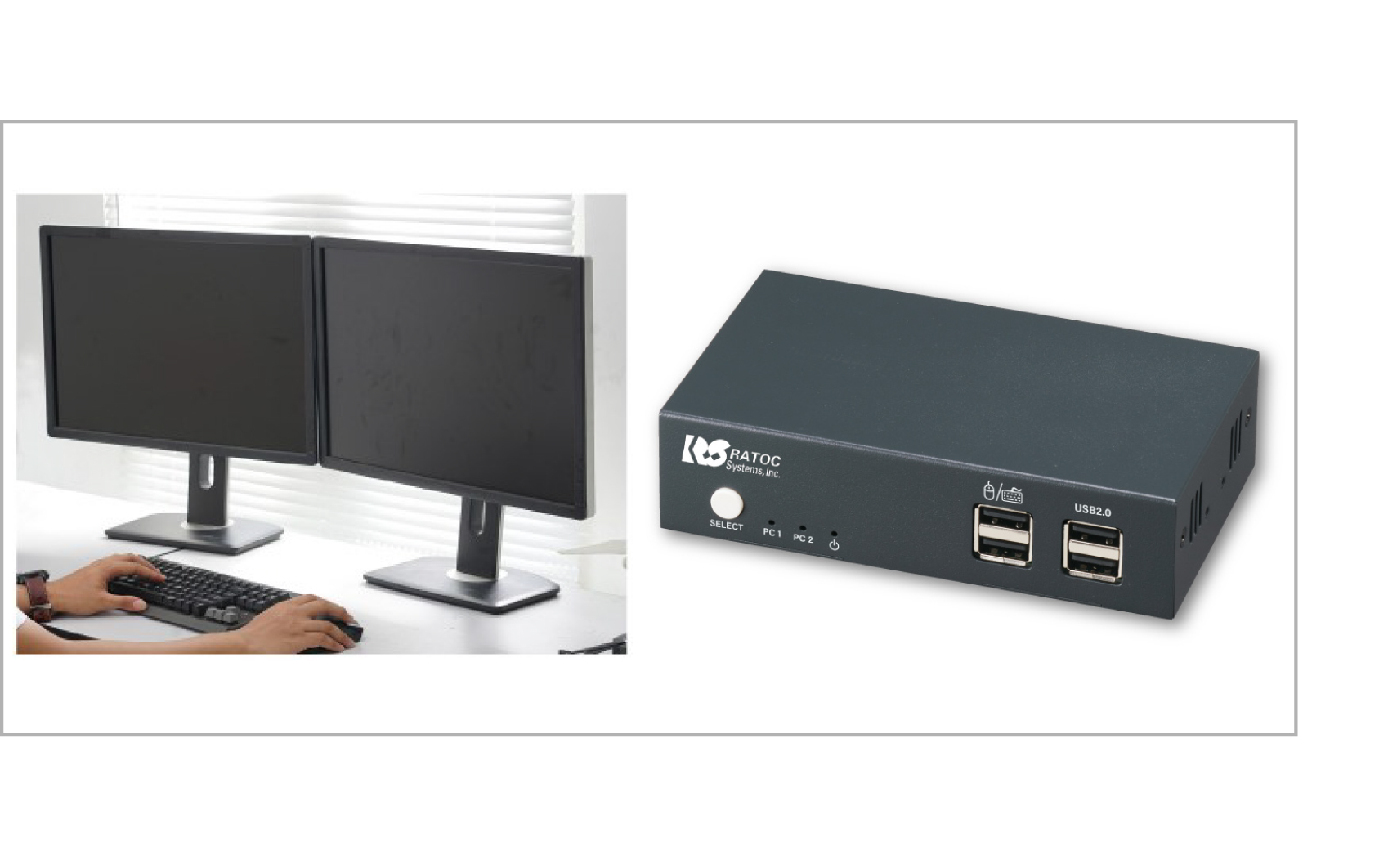 ラトックシステム デュアルディスプレイ対応 HDMIパソコン切替器
