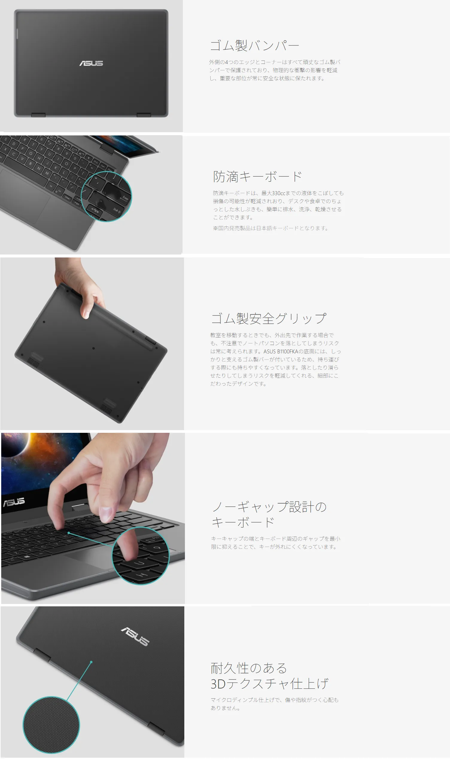 ASUS法人】在庫即納モデル、ASUS B1100FKA 学習に適した頑丈なフリップ 